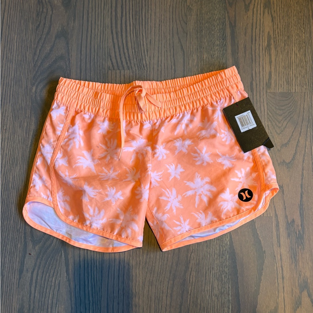 NEW Hurley Women's Supersuede 5” Tropical Orange Athletic board Shorts Small